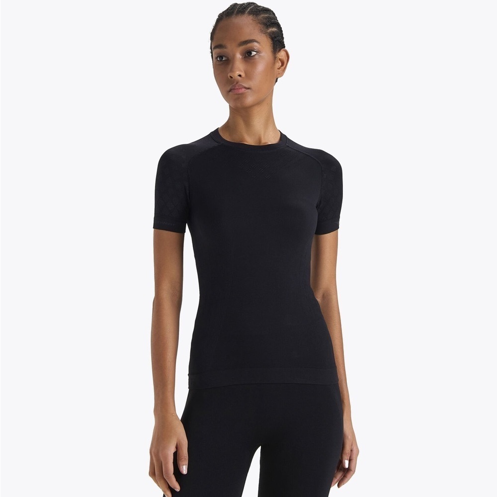 Diadora Black Luxe In Motion Fitted Short Sleeve T-Shirt Sz XL Activewear Gym